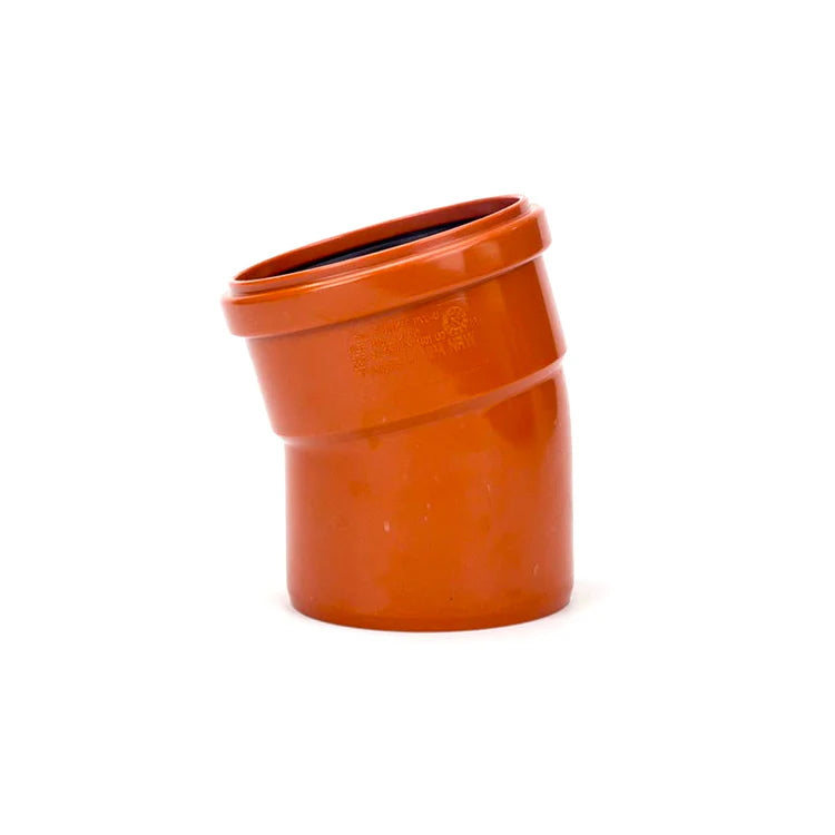 160mm Single Socket Short Radius Bend 15 degree