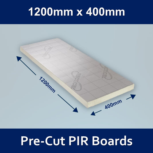 PIR Insulation Board - 1200mm x 400mm - For use in Roofs, Walls & Floors