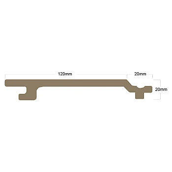 ClickClad Composite Cladding Board 3.6m - MAPLE