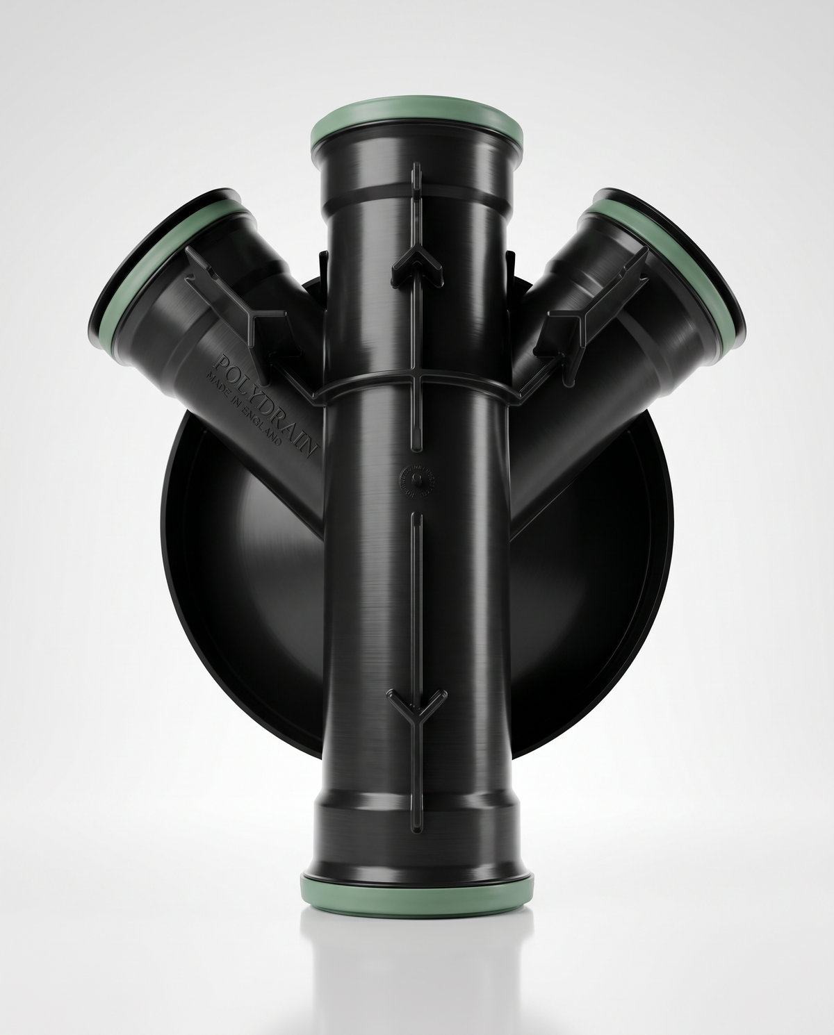 320mm Chamber Base - 2 x 110mm Side Inlets & 2 Blanking Plugs