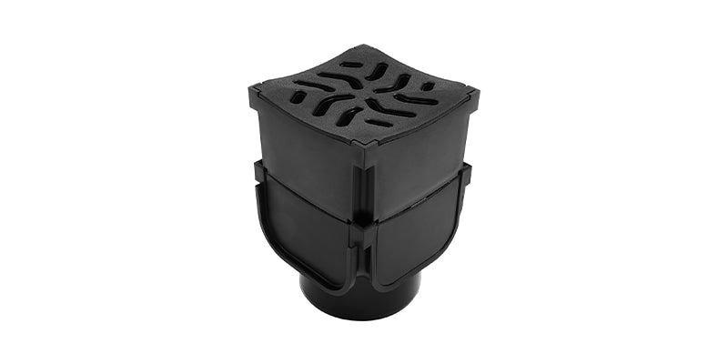 Polydrain Quad Box For Slot Drain - 126mm x 126mm x 187mm