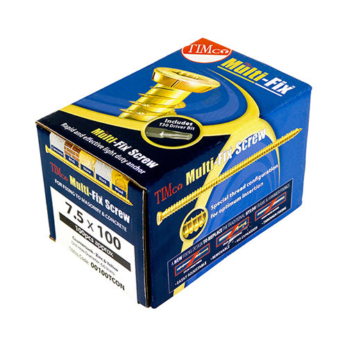 TIMCO - Concrete Screws - TX - Flat Countersunk - Yellow