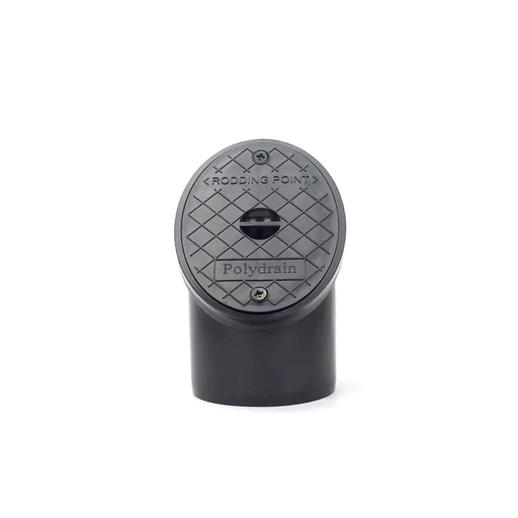 A rodding eye is an access pipe with a removable oval-shaped cover.