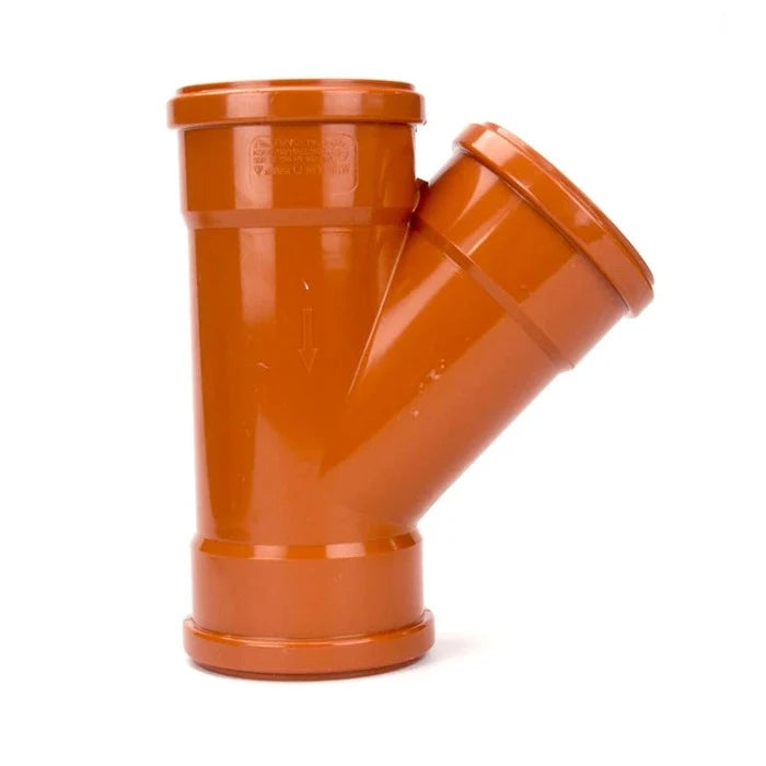 Triple Inlet Junction 110mm Triple Socket Equal Y Junction 45 degree – Construction Megastore
