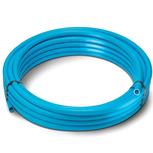 25mm Polypipe MDPE Blue Water Service Pipe Coil - PE80 12 Bar Pressure
