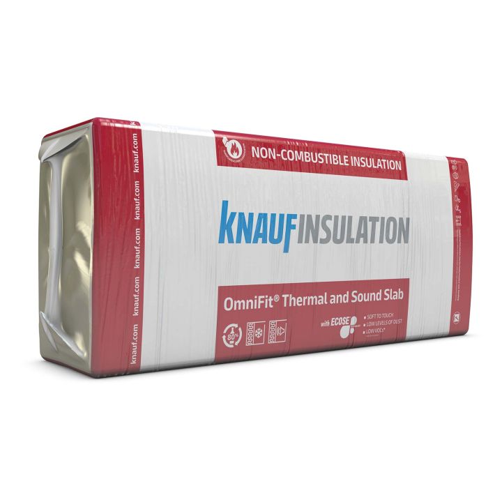 100mm Knauf Thermal & Sound Slab - 1200mm x 600mm - 6 Slabs (4.32m2/Pack)