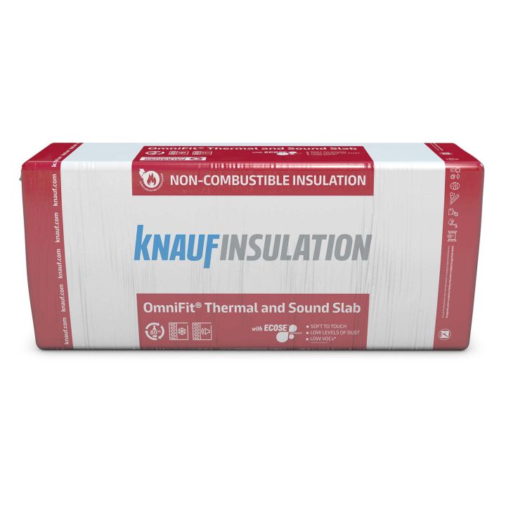 100mm Knauf Thermal & Sound Slab - 1200mm x 600mm - 6 Slabs (4.32m2/Pack)