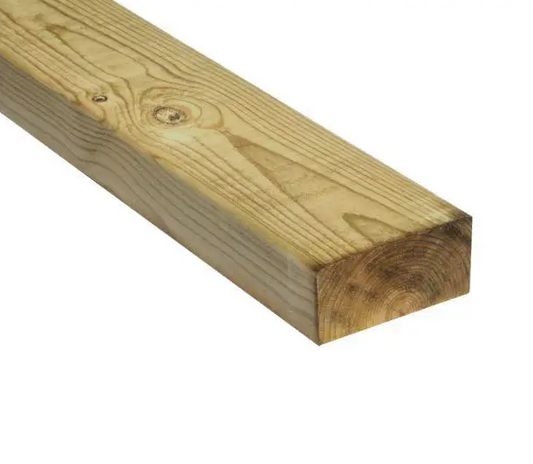 3x2 Treated Timber - 75mm x 47mm - 2.4m (Pack of 4 - 9.6m)