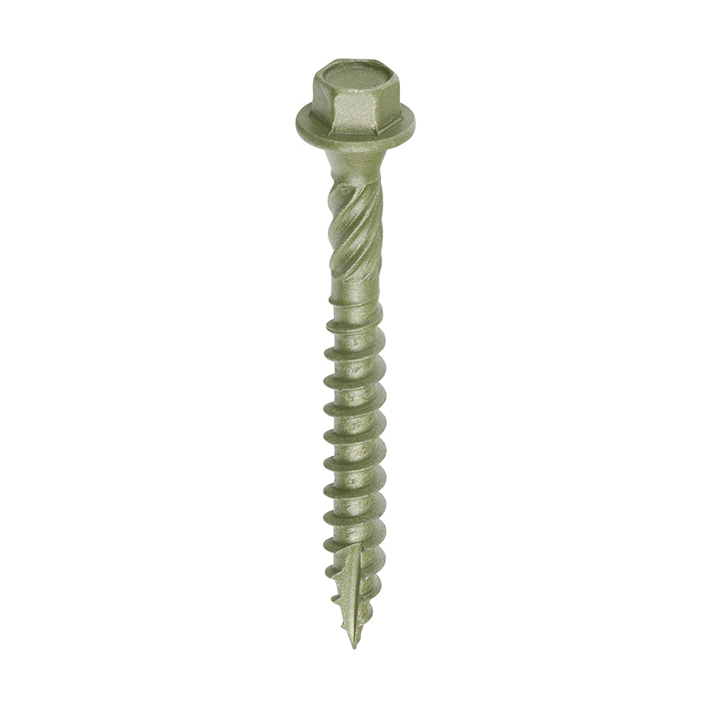 TIMCO - Timber Frame Construction & Landscaping Screws - Hex - Exterior - Green Organic