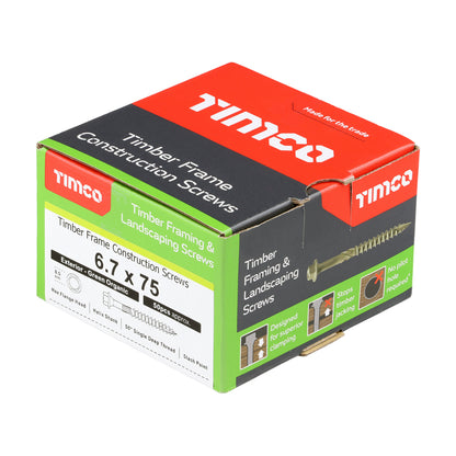 TIMCO - Timber Frame Construction & Landscaping Screws - Hex - Exterior - Green Organic
