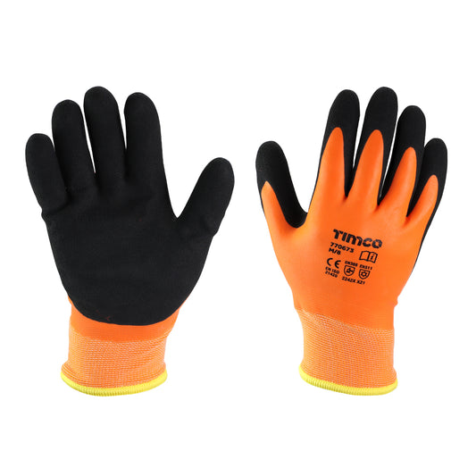Timco Aqua Thermal Grip Gloves - Sandy Latex Coated Polyester