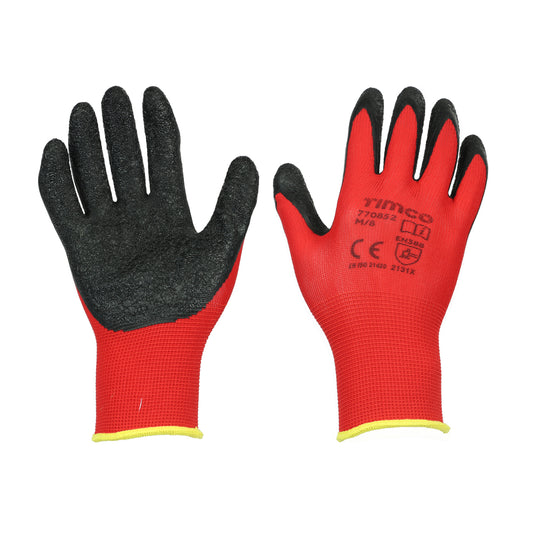 Timco Light Grip Gloves - Crinkle Latex Coated Polyester