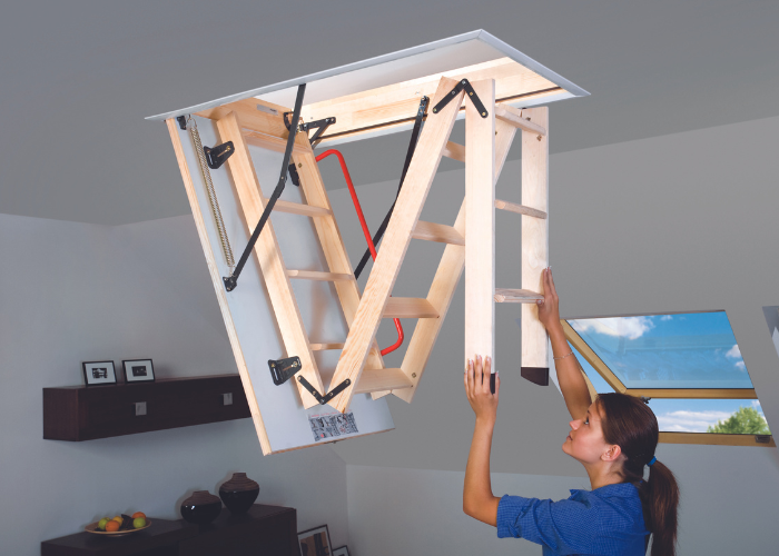 Fakro Loft Ladder Folding Wooden LWK 550mm x 1110mm