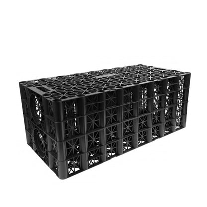 Hydrocell soakaway crates used for stormwater retention, attenuation or infiltration applications, designed for use in deep applications & heavy traffic loading