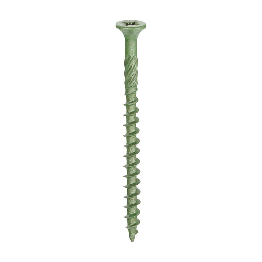 Timco C2 Deck-Fix - TX - Countersunk with Ribs - Twin-Cut - Green 4.5 x 65 Decking Screw (Tub of 250)