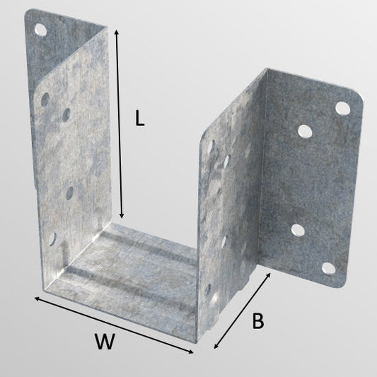 Mini joist hanger for connecting timber to timber