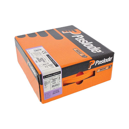 Paslode IM350+ 3.1 x 90mm/2CFC - Nails & Fuel Cells Trade Pack - Plain Shank - Galvanised+