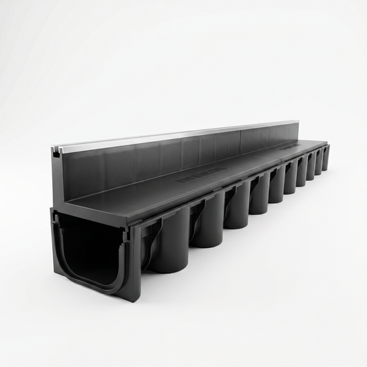 Polydrain Aluminium Slot Drainage Channel A15 - 1000mm x 131mm x 148mm