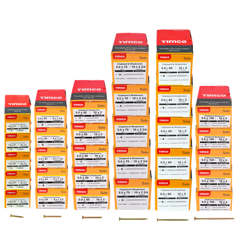 SCREW BUNDLE Pack Type: Box Pack Quantity: 5500 Screws. A single thread woodscrew mainly used in various types of timber and man-made boards