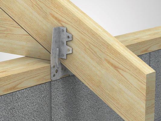 Trus clip connecting truss to wall plate