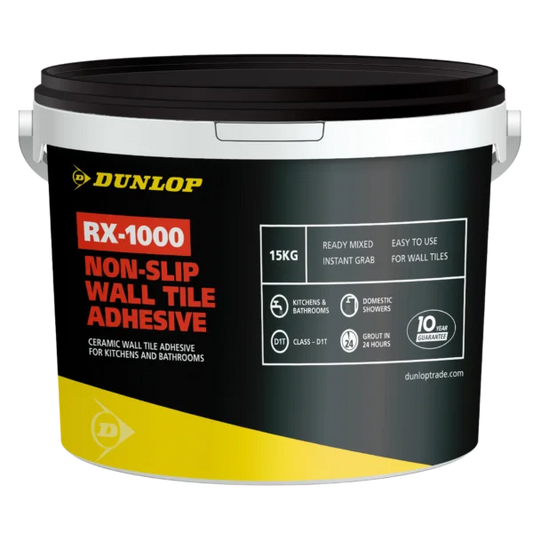 Dunlop RX-1000 Non-Slip Wall Tile Adhesive - 15Kg