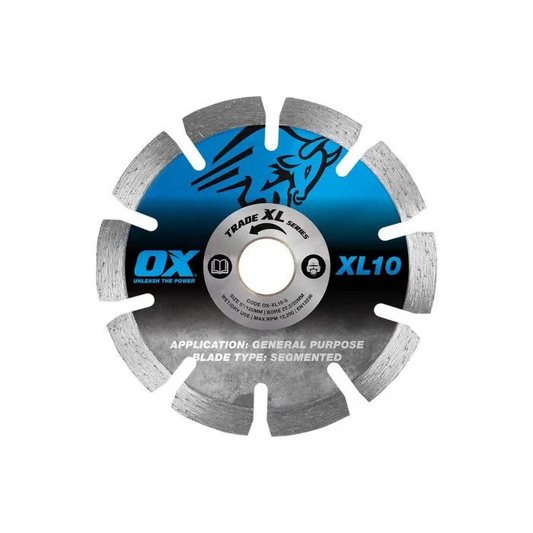 OX Trade XL-10 Segmented Diamond Blade - General Purpose - 115/22.23mm